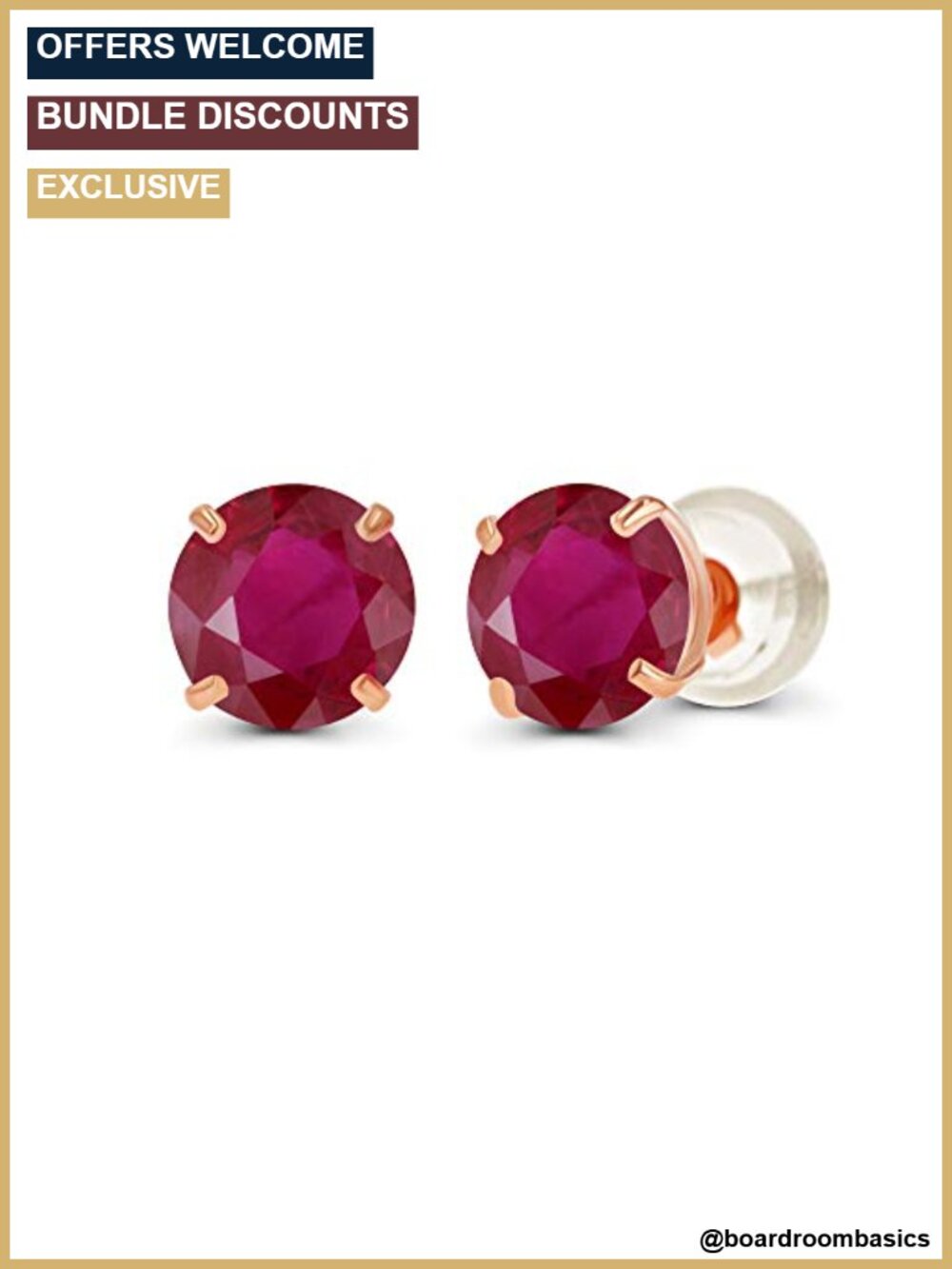 14K Solid Gold 4mm Round Gemstone Birthstone Prong Set Stud Earrings